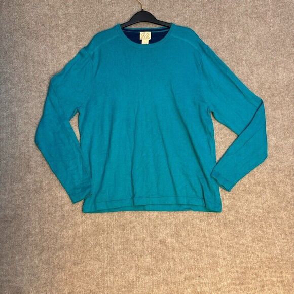 Jos‎ A Bank Lg Teal Men's Sweater Preppy Casual 90s Style - Picture 1 of 6